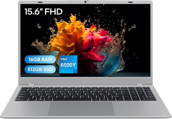 MARGOLAI Silver Laptop Computer, 16GB RAM/512GB SSD, 15.6" FHD IPS, Pentium Gold Processor(3.4GHz), WiFi 5/BT 5.0 – Ideal for Office Work, Web Browsing, Online Courses